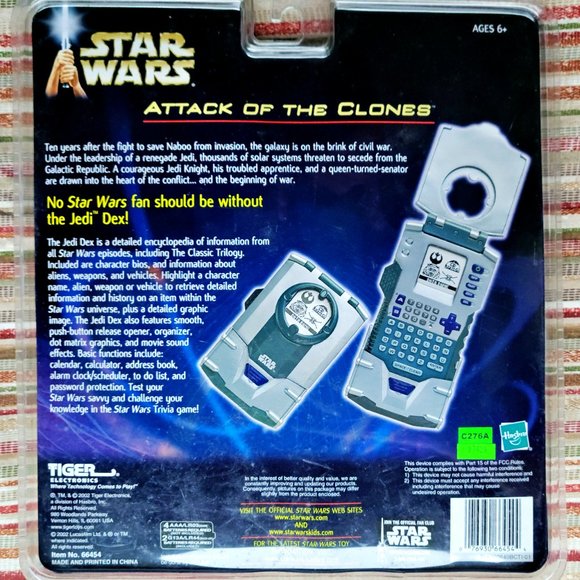 STAR WARS JEDI DEX "Attack of The Clones" HANDHELD GAME 2002 New! HASBRO - Picture 2 of 2